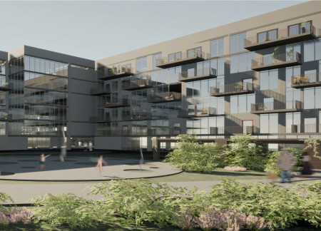 Charred Wooden Shingles and Natural Ventilation in a Community Center for Seniors