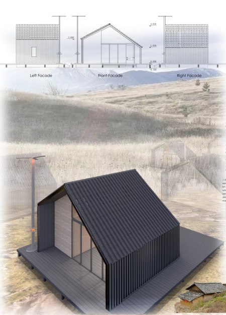 Rammed Earth Foundations and Recycled Steel Framework for Sustainable Community Living