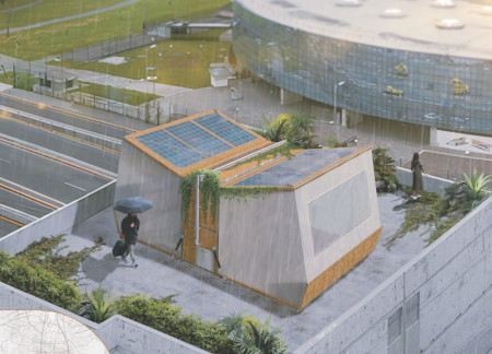 Lightweight Living with Water-Resistant Polyethylene Fabric and Sustainable OSB Constructed Modules