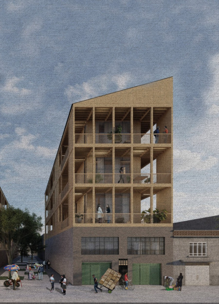Charred Wooden Shingles and Cross-Laminated Timber Frame Create Sustainable Urban Housing