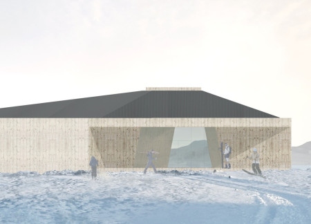 Basalt and Biogas: a Sustainable Ski Lodge Blending Concrete and Timber with Nature