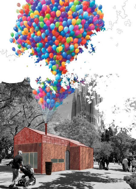 Rainwater Harvesting Home Constructed with Spruce and Cork for Flexible Living