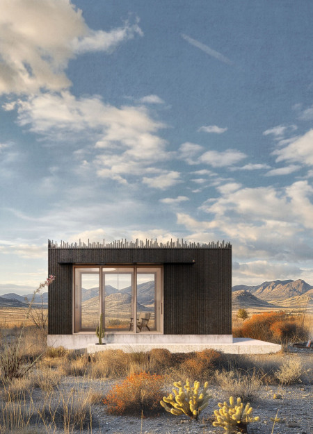 Charred Wood Shingles and Recycled Timber Create a Compact Retreat in Rural Texas