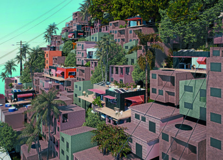 Charred Wooden Shingles and Integrated Gardens in Compact Urban Housing Solutions