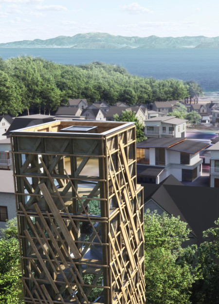 Exploring Lattice Frameworks and Reclaimed Timber in a Community-Oriented Artistic Habitat