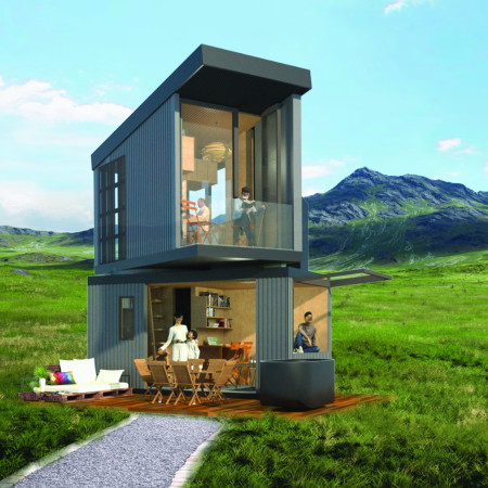 Rotating Living Space Crafted with Quadcore Panels and Natural Timber Finishes