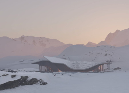 Curvilinear Shelter Crafted from GRC and Native Timber in the Icelandic Highlands