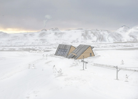 Geothermal-Driven Retreat with Corrugated Aluminum Cladding and Natural Wood Interiors