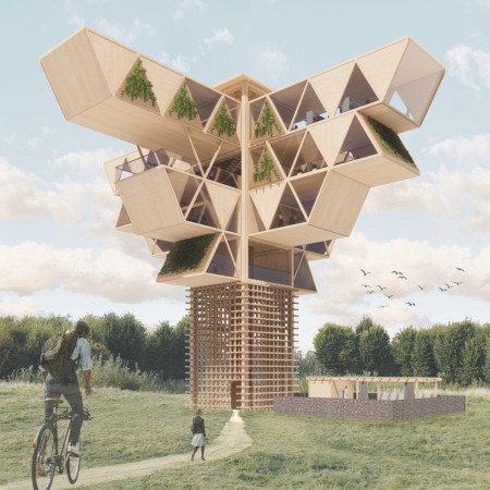 Cross-Laminated Timber and Charred Shingles Redefine Workspace Ambience in Japan