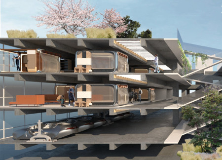 Repurposed Steel and Wood Terrazzo Create Multifunctional Urban Living Spaces