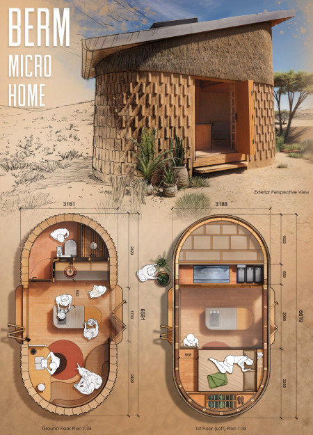 Charred Wooden Shingles and Green Roofs Define Sustainable Community Spaces