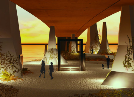 Suspended Platforms and Integrated Plantings in a Marine Environment