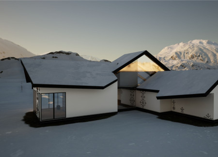 Angled Roofs and Charred Shingles Enhance Connection to Nature in Icelandic Retreat