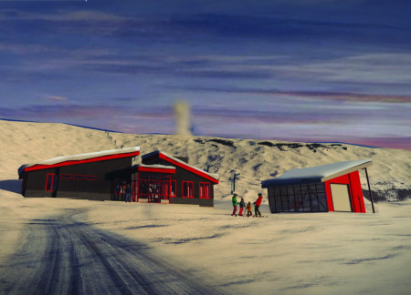 Charred Wood Facade and Volcanic Rock Integration in a Ski Lodge Retreat