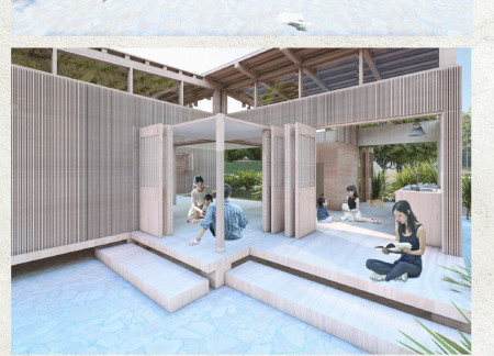 Charred Wooden Shingles and Cross-Laminated Timber Panels Define a Sustainable Community Hub