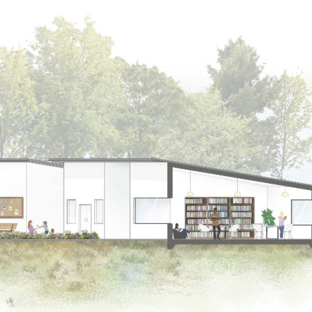 Charred Wooden Shingles and Natural Light in a Compassionate Care Environment