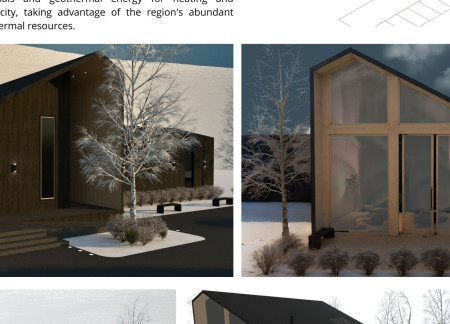 Charred Concrete and Birch Harmony in a Sustainable Ski Retreat