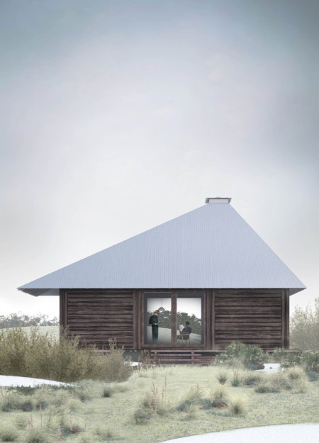 Charred Wood Shingles and Rainwater Systems Define a Sustainable Habitat in the Arctic