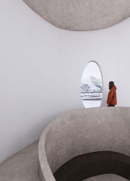 Lava Rock Facades and Co2 Low Concrete Create a Sustainable Retreat for Outdoor Enthusiasts