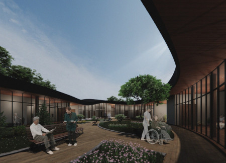 Curvilinear Spaces Crafted with Cross-Laminated Timber Panels and Expansive Glazing for Enhanced Sensory Experiences