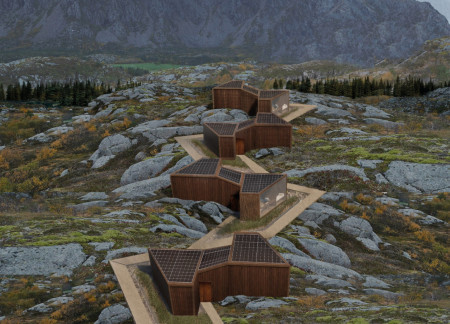 Charred Wooden Shingles and Low-E Glass in a Multifunctional Urban Space