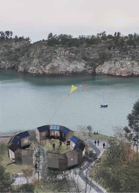 Rammed Earth and Corten Steel Create a Versatile Community Hub Emphasizing Sustainability