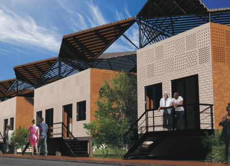 Dry Toilets and Green Roofs in a Modular Microhome Using Local Materials