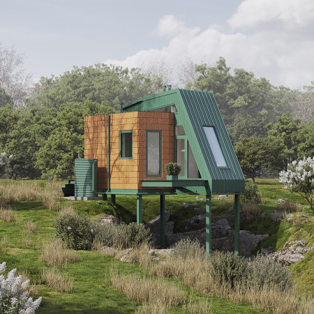 Elevated Steel Framework with Kingspan Insulation Housing Sustainable Living in Rural Landscapes