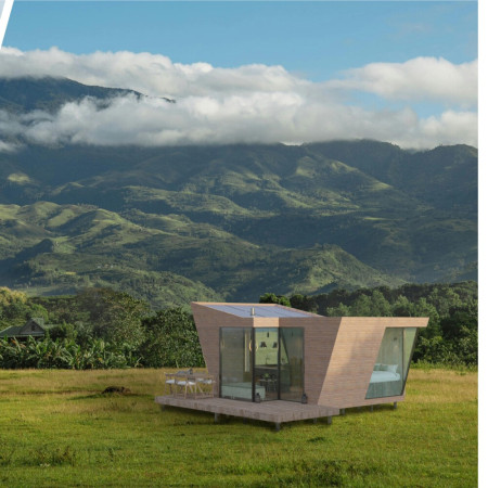 Cross-Laminated Timber Panels and Charred Shingles in a Compact off-Grid Habitat