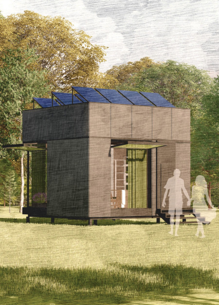 Hydroponic Systems Integrated with Quadcore Insulated Panels in a Micro Living Environment