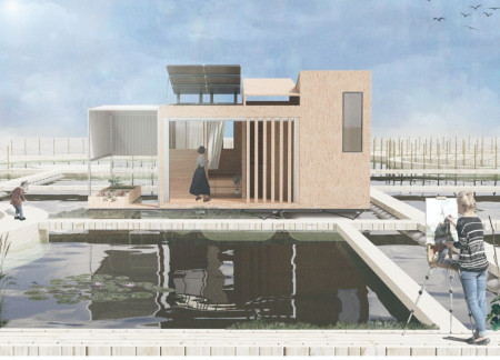 Modular Floating Habitat Crafted from Camphor Wood and Eco-Friendly Materials for Sustainable Fishing Communities