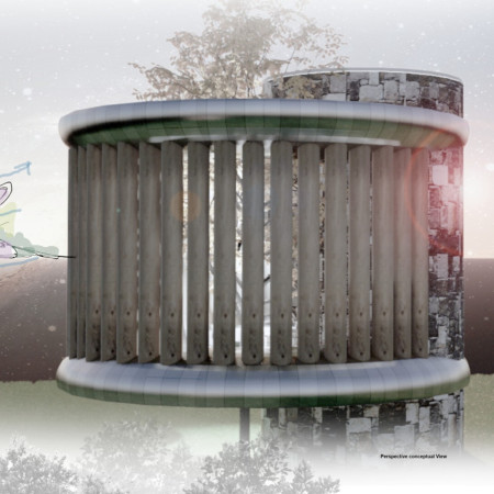 Cross-Laminated Timber Structure Elevated for Flood Resilience with Organic Form and Internal Greenery