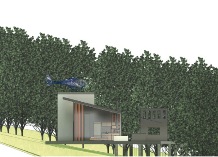 Reclaimed Wood Structure with Seamless Glass Facade Nestled in Mountain Landscape