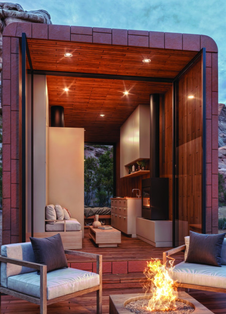 Rainwater Harvesting Microhome Constructed with Quadcore Panels and Accoya Wood