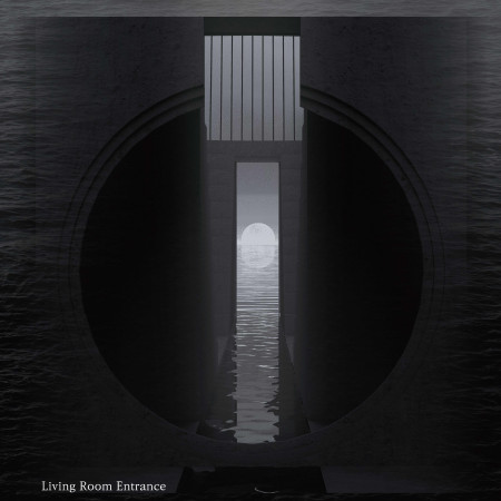 Reflections Beneath Circular Glass Canopies in Concrete Tranquility