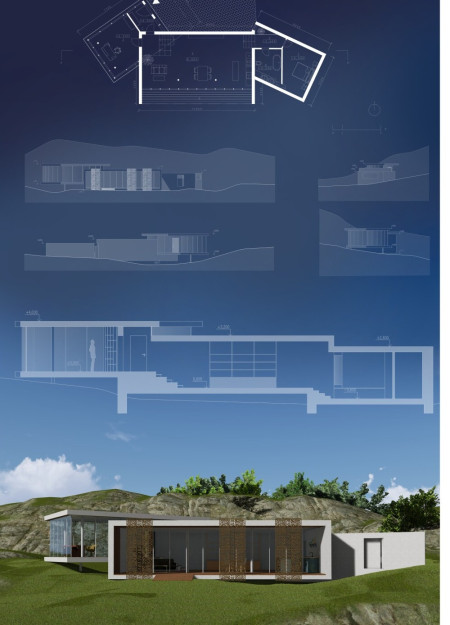 Light-Infused Spaces with Concrete and Glacial Influences in a Mindful Residence