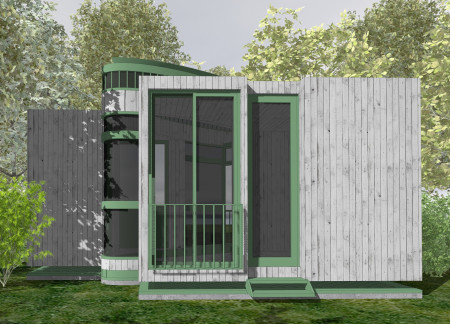 Hydraulic Lift Residence with Cross-Laminated Timber and Charred Wooden Shingles