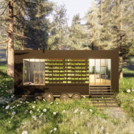 Charred Wooden Shingles and Vertical Gardens in Modular Eco-Residential Units