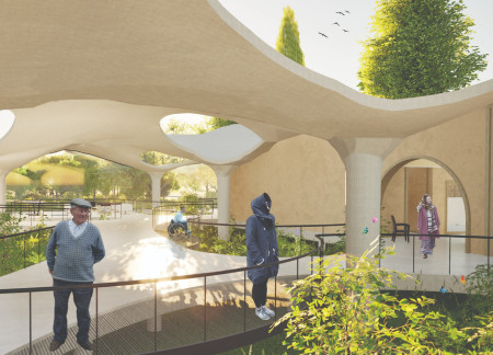 Natural Wood and Lightweight Concrete Create Serenity in a Thoughtful Hospice Design