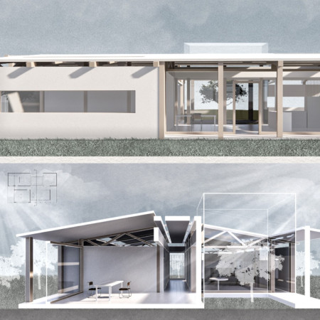 Charred Wood Shingles and Concrete Walls Harmonizing Nature with a Lakeside Retreat