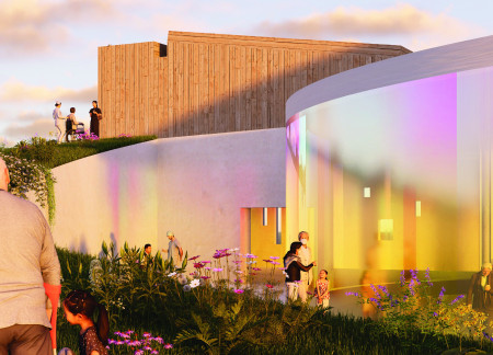 Charred Wooden Shingles and Cross-Laminated Timber Form a Healing Space for Terminal Care