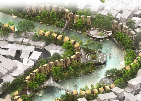 Bamboo Structures and Eco-Bricks Transforming Riverfront Living in Jakarta