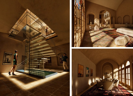 Windcatchers and Adobe Construction Enhancing Natural Ventilation in a Desert Residence