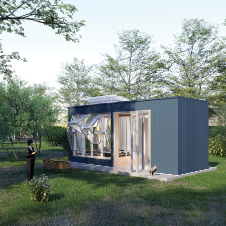 Transformable Living Space with Plywood and Efficient Rainwater Management