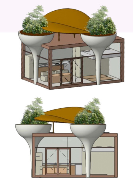 Rainwater Cisterns and Acoustic Paneling Characterize Sustainable Microhomes for Couples