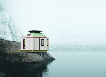 Flexible Hexagonal Shelter Constructed with Insulated Panels and Local Cladding