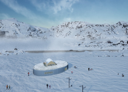 Thermal Buffer Cabin with Turf Roof and Weather-Resistant Timber Cladding