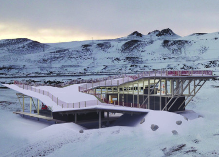 Rammed Earth Walls and Fungal Insulation Shape a Sustainable Ski Facility in an Alpine Environment