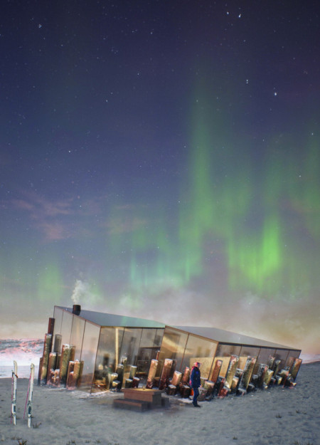 Basalt Facade and Glass Elements Create a Multifunctional Community Hub in a Volcanic Landscape