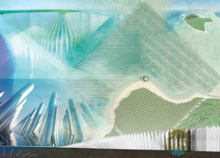 Charred Wooden Shingles Integrating Fluid Geometry in Sustainable Community Spaces